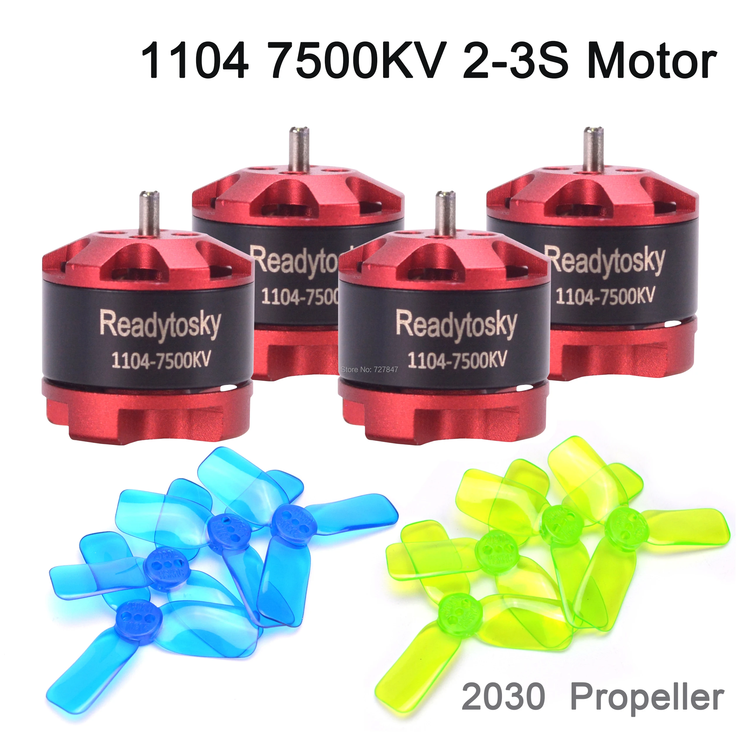 Новый 1104 7500kv 2 3s миниатюрный бесщёточный электродвигатель 2030 пропеллер для RC 80 90