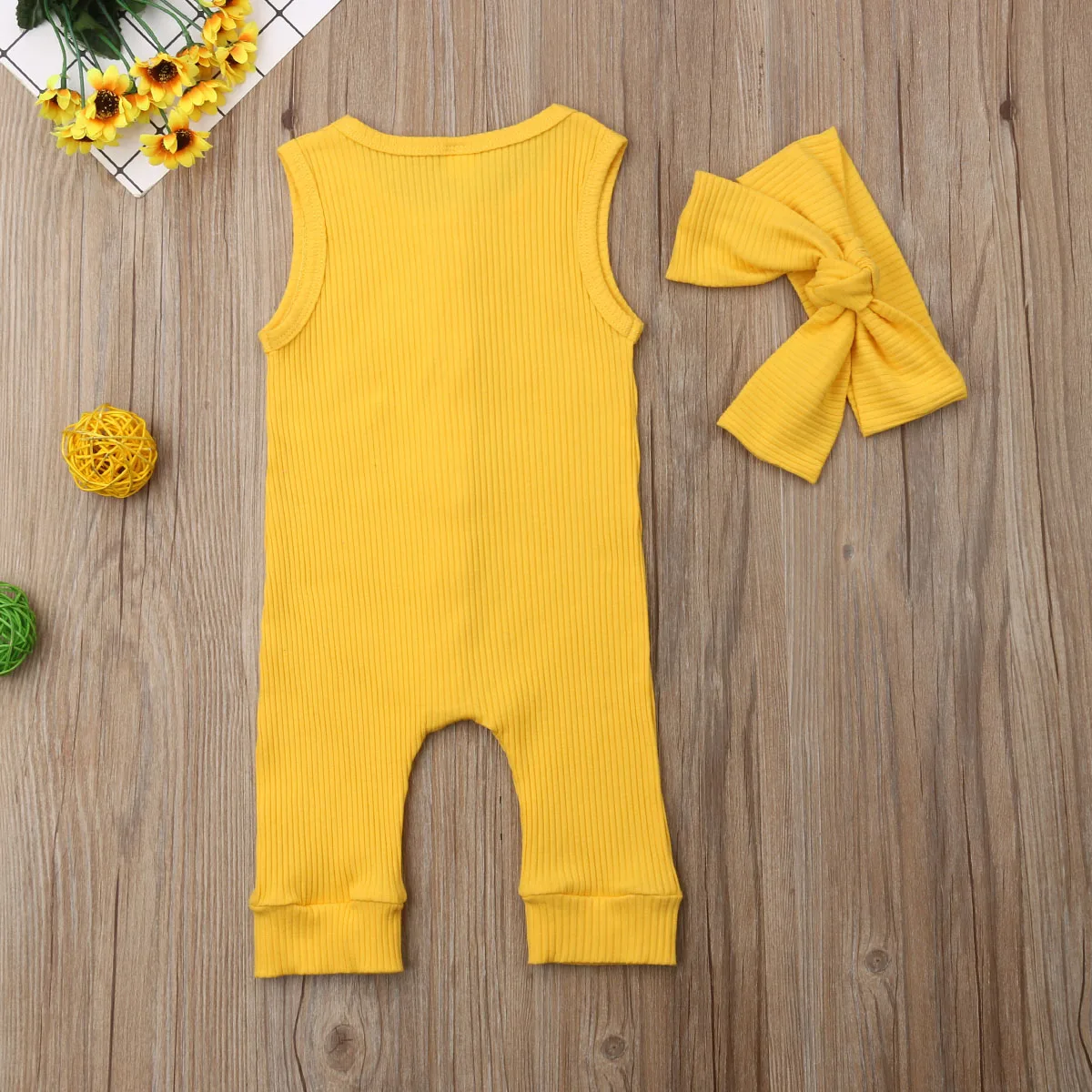 Newborn Infant Babys Girl Boy Outfit Solid Button Cotton Romper Jumpsuit Clothes Set | Детская одежда и обувь