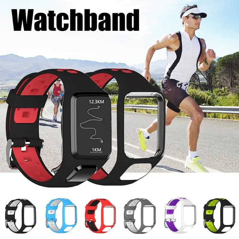 Силиконовый сменный ремешок для наручных часов Ремешок TomTom 2 3 Runner Spark GPS