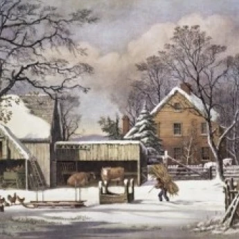 Домашний Курье фермера и ивес (a. 1857 1907/American) плакат печать (24x36)|Таблички знаки| |