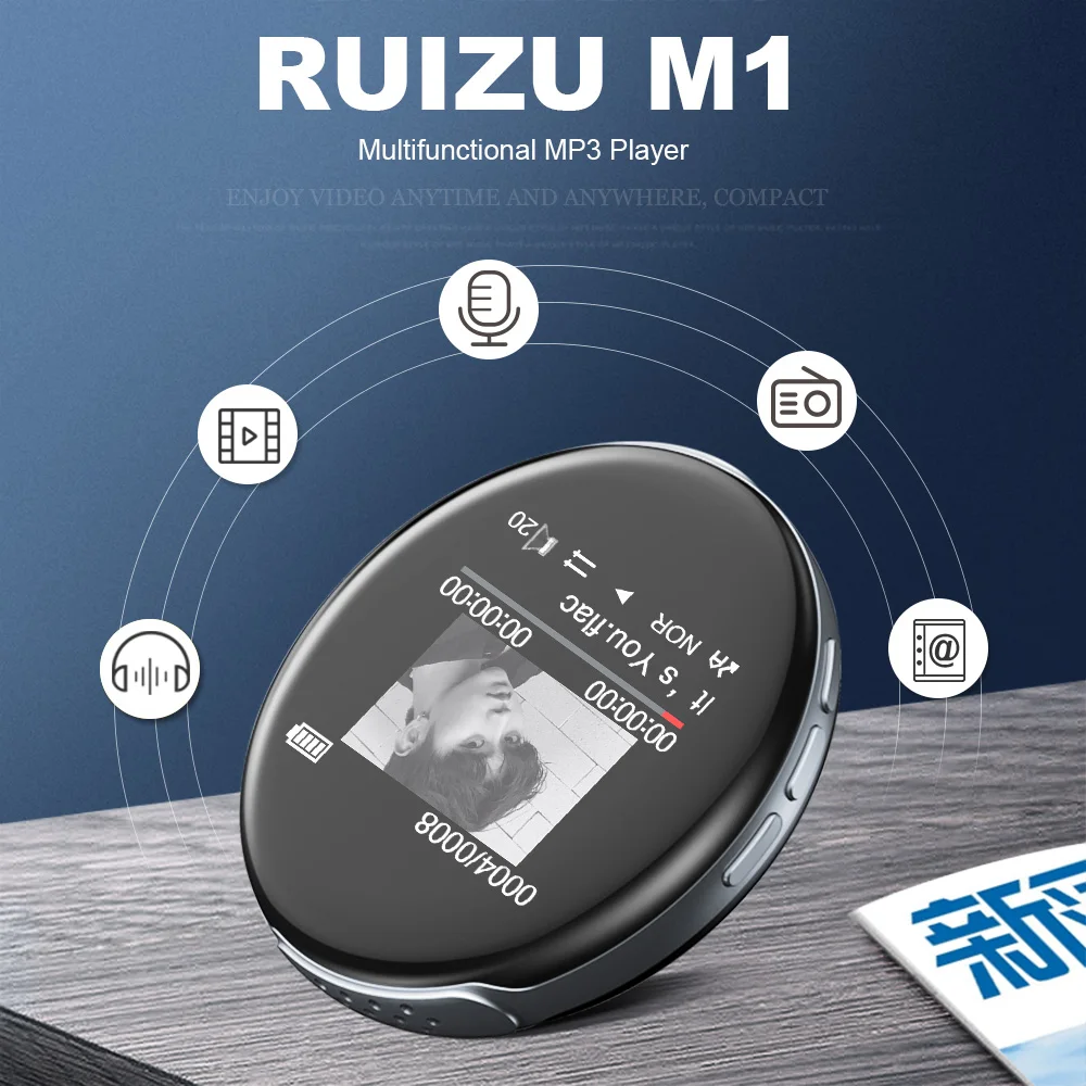 Портативный mp3 плеер RUIZU M1 8 ГБ Bluetooth 4 0 музыкальный экран 1 44 дюйма с динамиком FM