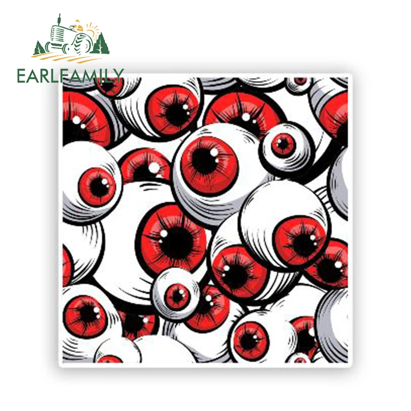EARLFAMILY 13 см x виниловые наклейки с ужасными глазными шариками украшение на
