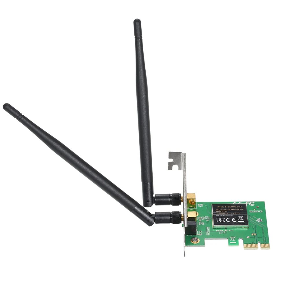 Wi Fi адаптер компьютерный с антенной 5DPI 300 Мбит/с|Сетевые карты| |
