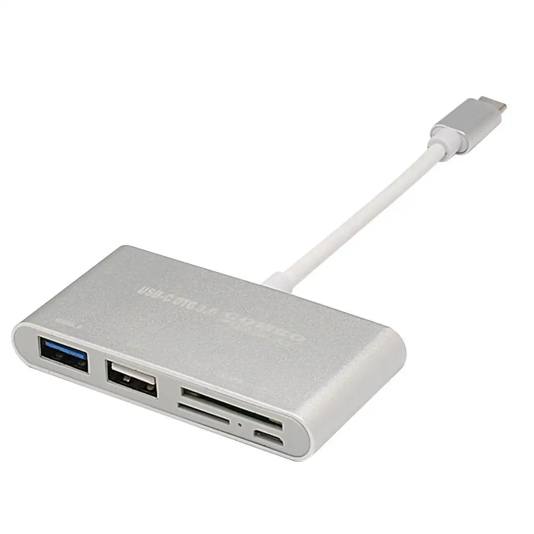 5 в 1 type C OTG USB 11 см/4 33 дюймов plug and play с супер скоростью. Концентратор SD/TF Card Reader Combo