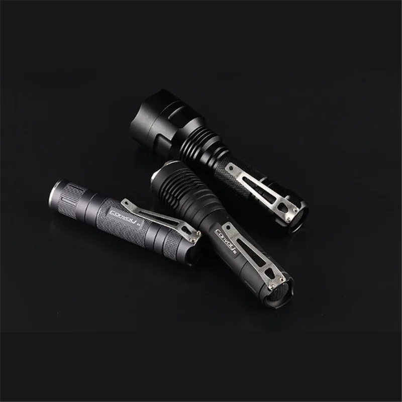 Stainless Steel Torches Flashlight Holding Clamp Belt Pockets Clip For Convoy S2 S3 S4 S5 S6 M1 M2 C8 Lighting Accessories|Портативные