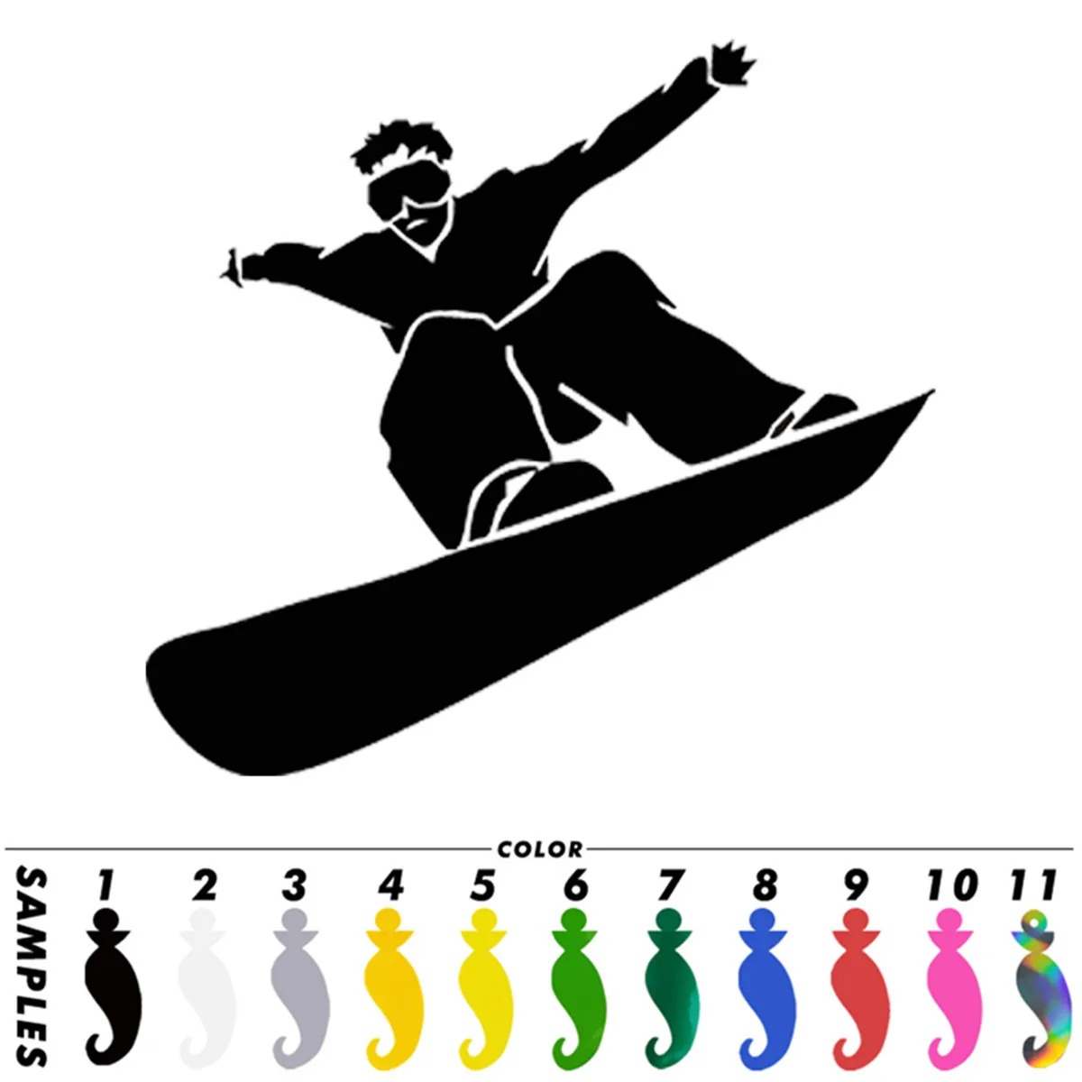 Skiing Jump Snowboarder Car Sticker Window Door Auto Truck Laptop Vinyl Decal | Автомобили и мотоциклы