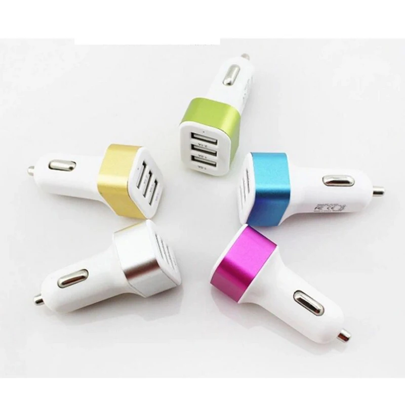 Pushingbest USB Автомобильное зарядное устройство для мобильного телефона алюминиевое