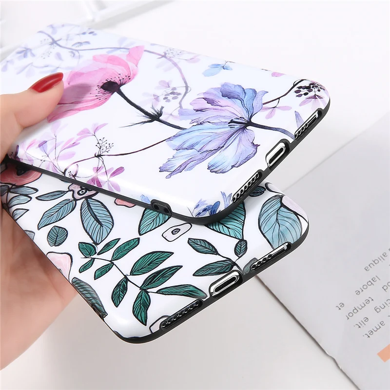 Lovebay Phone Case For iPhone 6 6s 7 8 Plus X XR XS Max Fashion Beautiful Daisy Flower Floral Soft TPU Fundas |