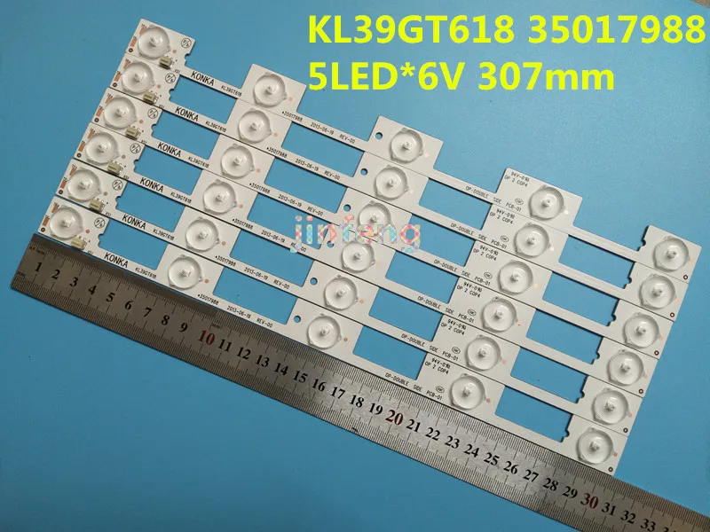 50 шт./лот светодиодный Подсветка лампа полосы для 39 дюймов ТВ KL39GT618 35017988 35017990 5 s * 6V