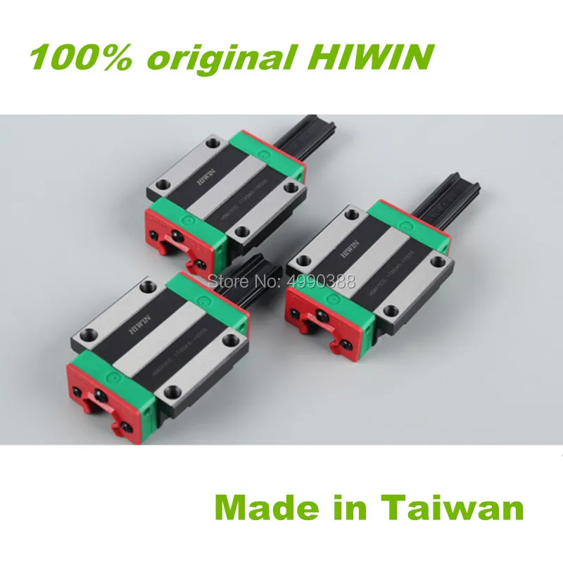 Линейная направляющая Hiwin HGR15 100% оригинал, 2 шт. длиной от 350 мм до 850 мм + 4 блока HGW15CC HGH15 для ЧПУ.