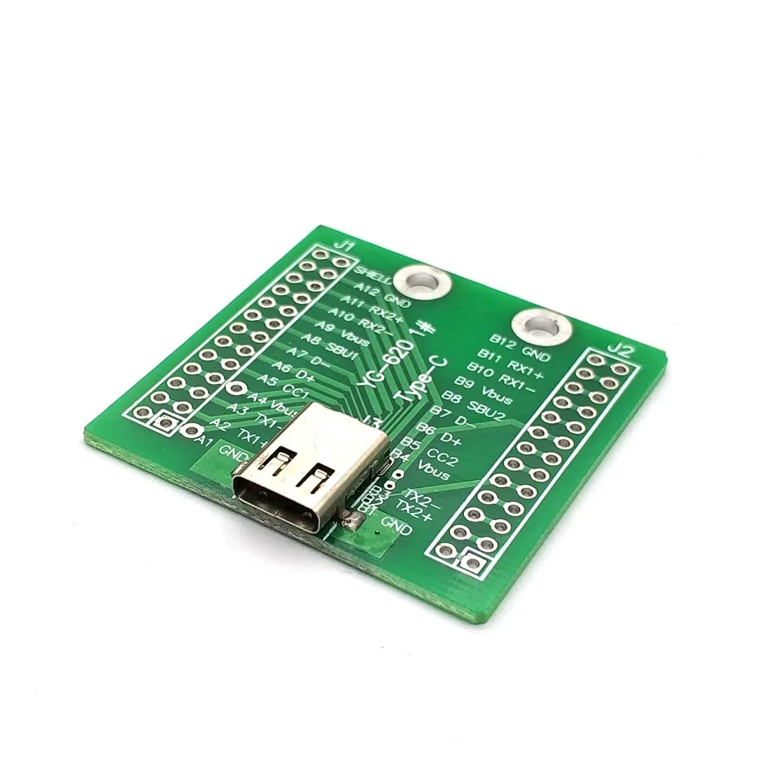 Разъем USB 3 1 Type C 24 контактный переходник с женским разъемом 2x12P печатная плата 40 мм