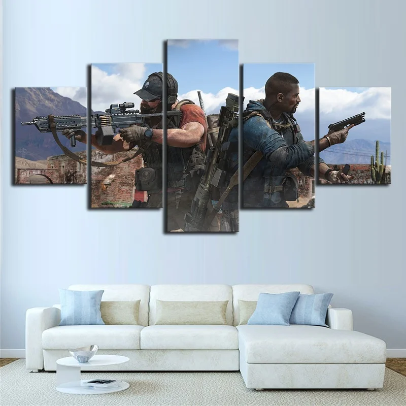 5 шт. призрак Тома Клэнси Recon игры постер для мальчиков плотные HD картина рисунок
