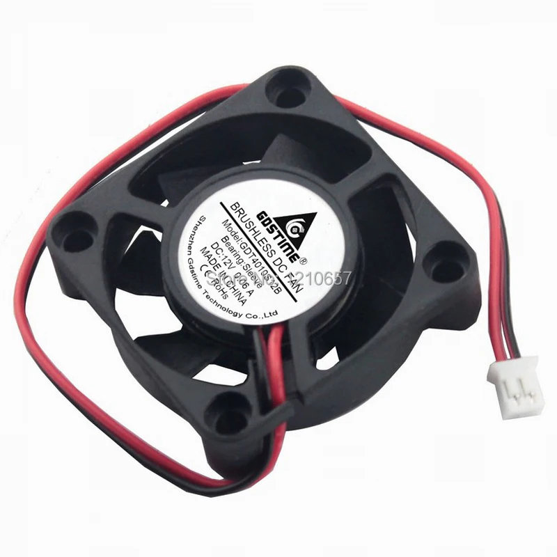 20 штук в партии Gdstime 40 мм 40x40x10 4010s DC 12V 2P Бесщеточный Охлаждающий вентилятор|cooling