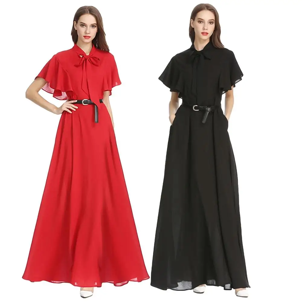 Женское винтажное облегающее длинное платье из шифона Элегантное коктейльное с