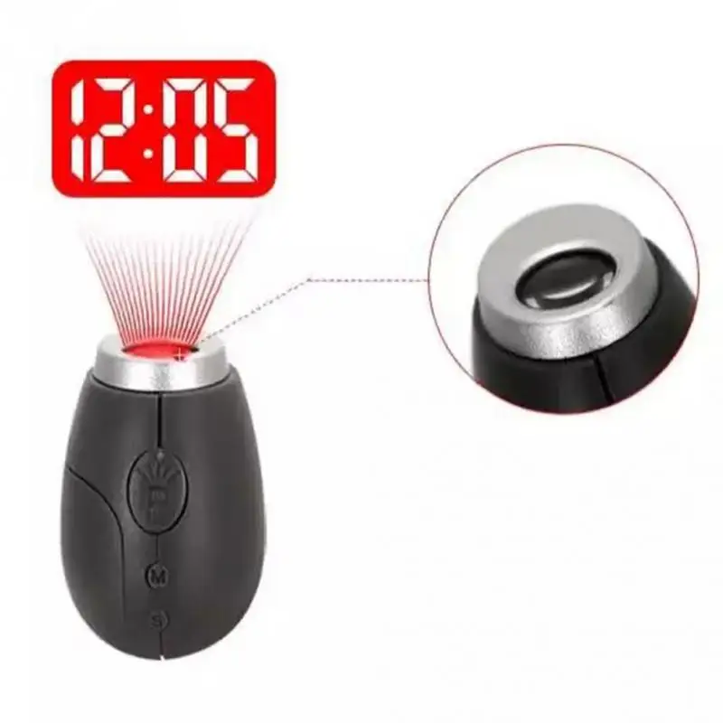 Мини цифровые проекционные часы светодиодные портативные с проекцией времени