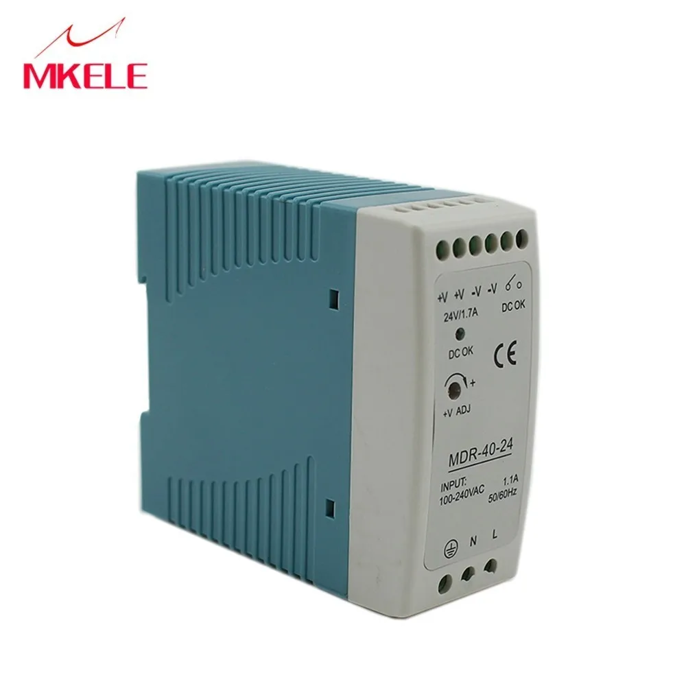 MDR 40 5 V 12 24 W Enkele itugang Industriele DIN Rail Voeding Ac Dc преобразователь миниатюрная мощность