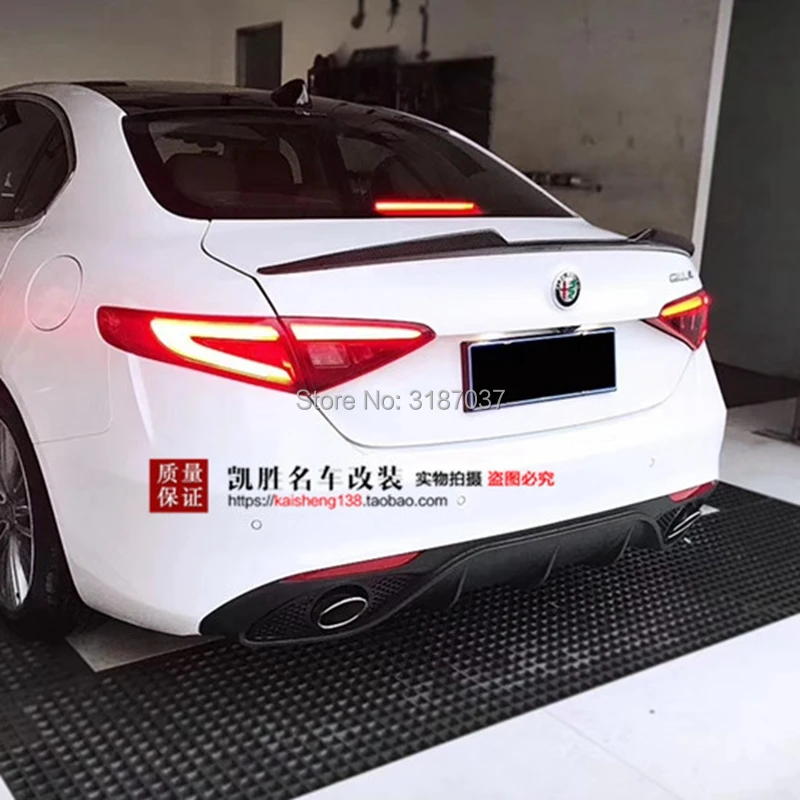Спойлер для Alfa Romeo Giulia 2015 2019 из углеродного волокна задний спойлер на крыло крышу