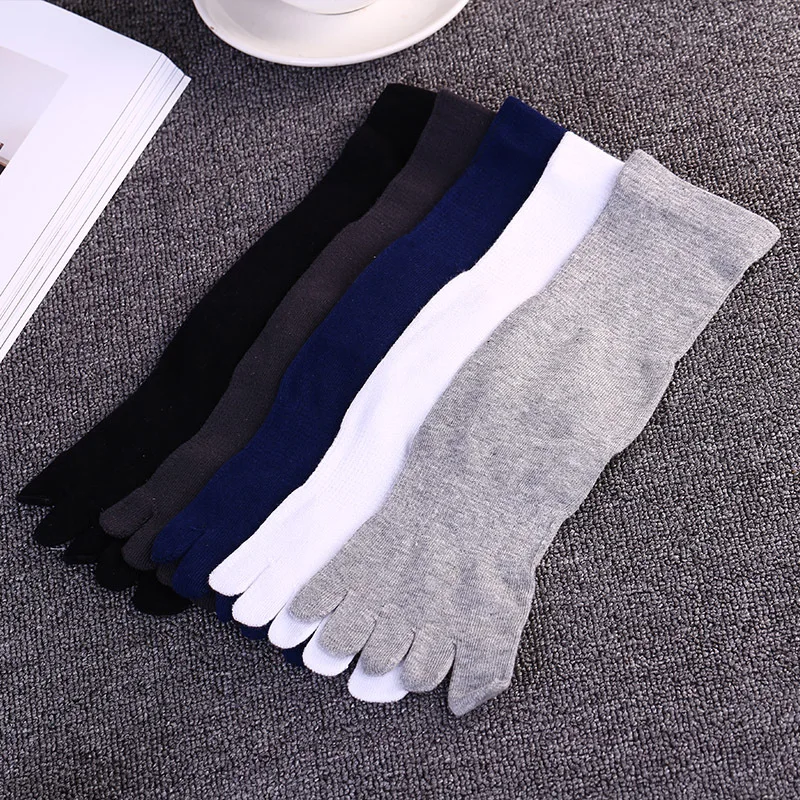 

VOHIO 2018 men socks male pure five fingers men socks cotton separated by long hot toes thickening deodorizing the whole cotton
