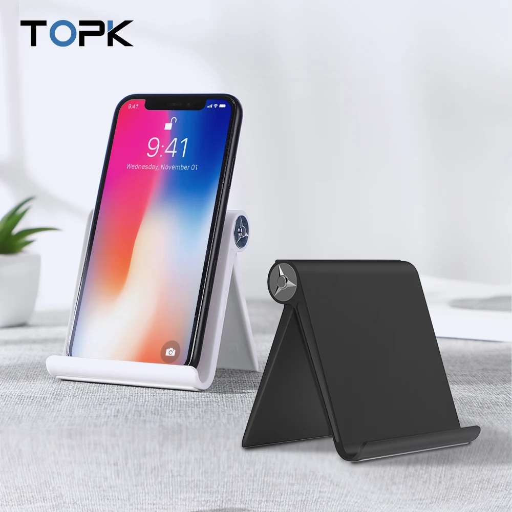 Держатель для телефона TOPK подставка Samsung Galaxy S9 S8 S5 складная мобильного Xiaomi Redmi Note 7