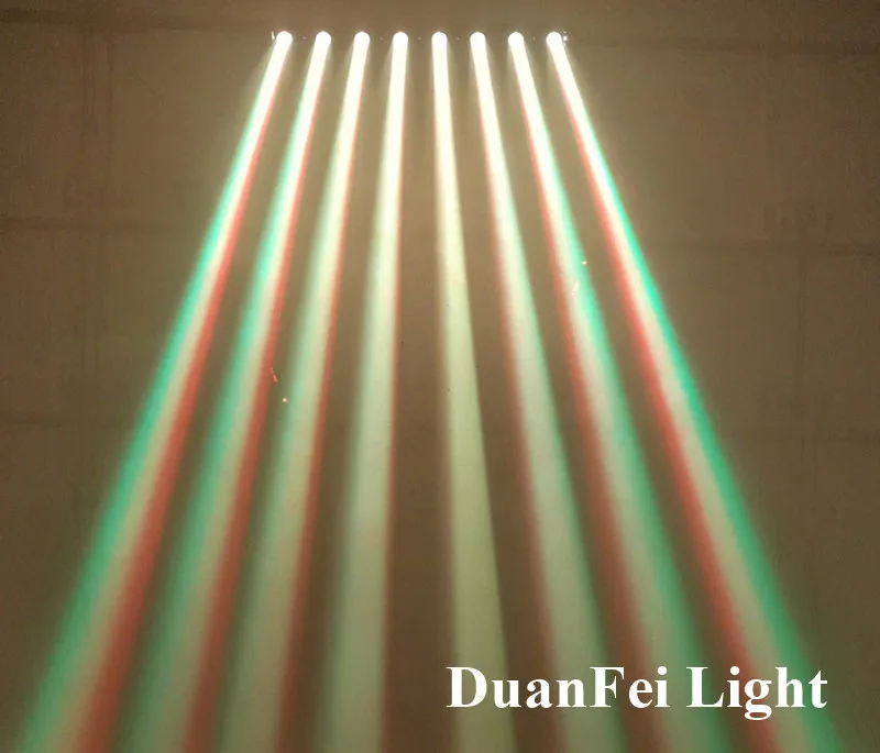 (4 шт. + Flycase) 8x10 Вт rgbw 4в1 led движущаяся головка луч бар 8 глаз lyre для dj диско ночной