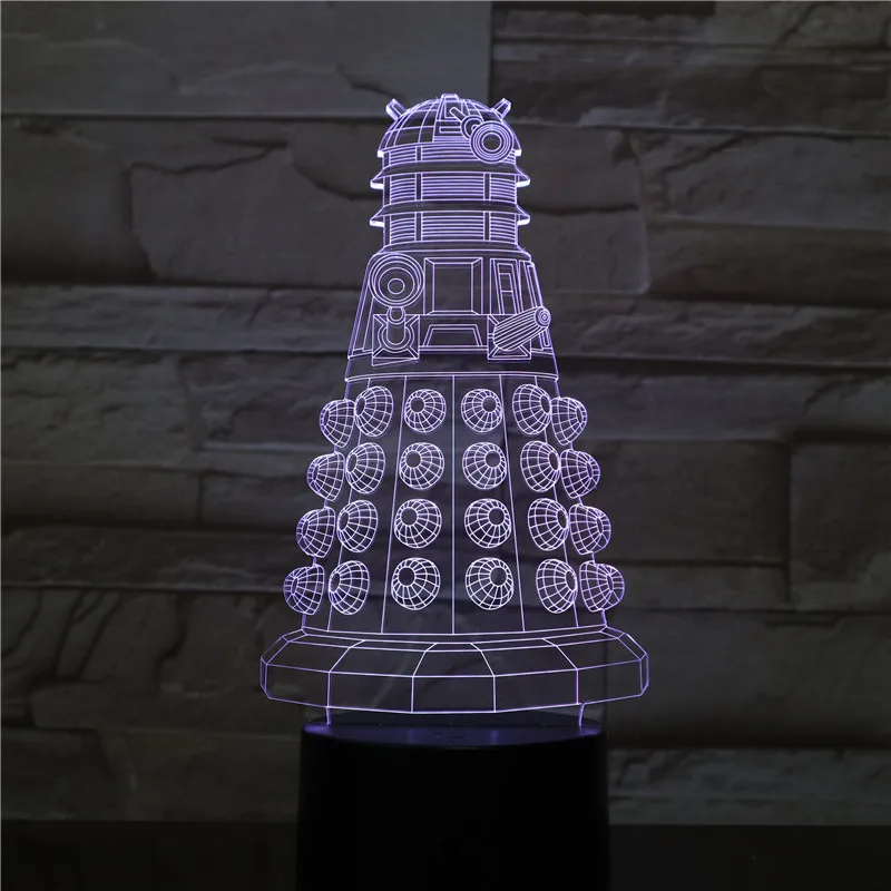 Bunker 3D LED Lamp Night Light Touch 7 Auto Color Gradient USB Boys Kid Toys Bedroom Xmas Decor Gifts 2348 | Лампы и освещение