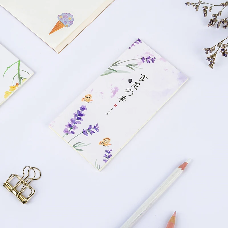 Новинка цветочный блокнот Kawaii в полоску Bullet Journal записная книжка для детей