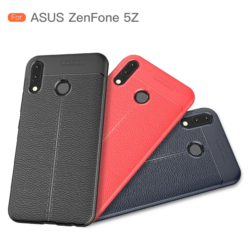 Luxury Soft Shockproof Leather Grained TPU Back Cover For Coque ASUS ZENFONE MAX Pro(M1) ZB602KL ZB601KL ZB550KL M1 |