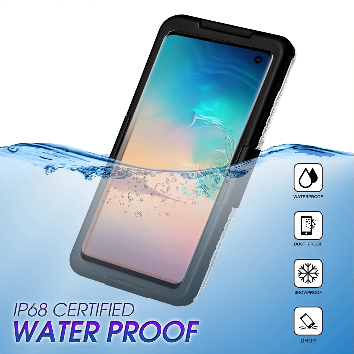 For Samsung Galaxy S10 Plus S10E Case Waterproof IP68 360 Degree Protection Silicone Armor Shockproof Cover | Мобильные телефоны и