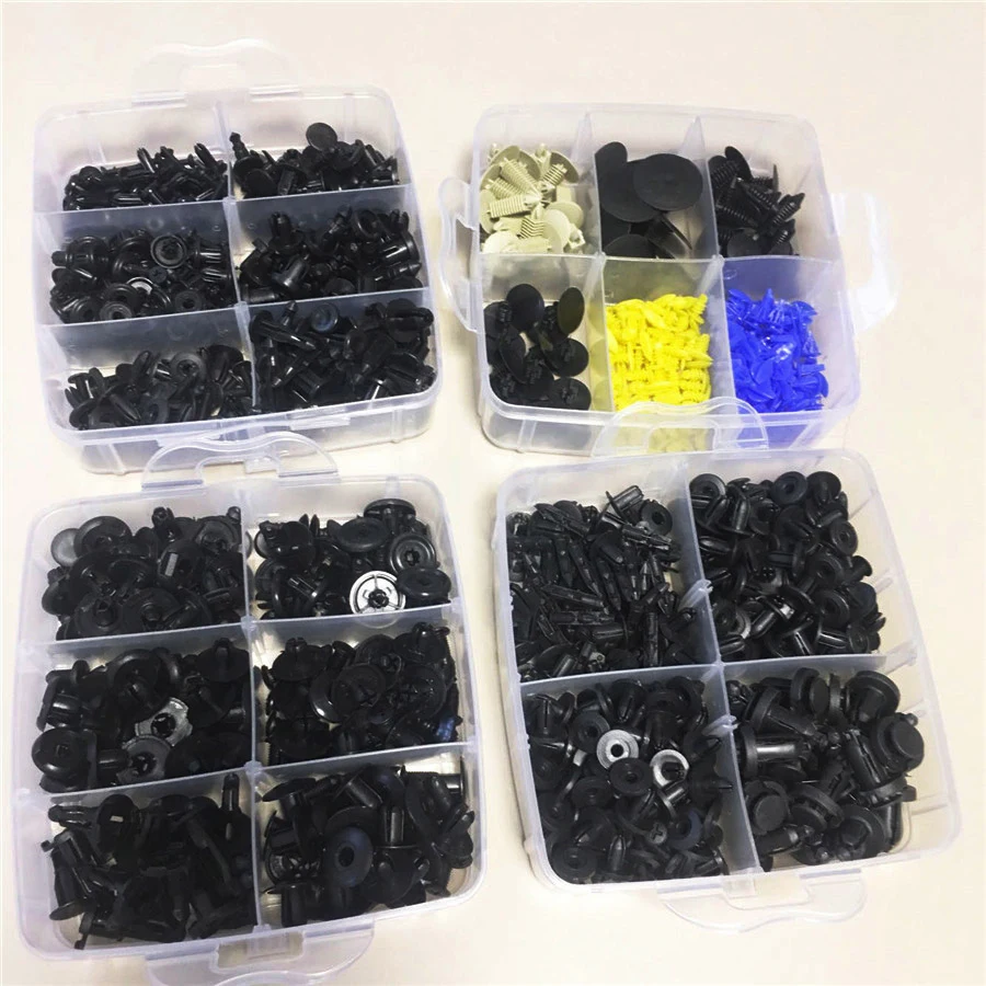 

650PCS Boxed Mixed Fastener Car Door Bumper Panel Fender Retainer Push Rivet Clips 22 Sizes