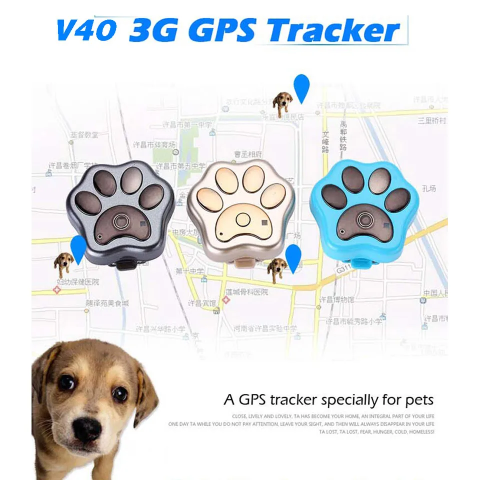 VJOYCAR 3g gps трекер для собак, кошек, домашних животных gps локатор устройство слежения в реальном времени WCDMA собачий трек водонепроницаемый бесплатный веб-сайт Android iOS