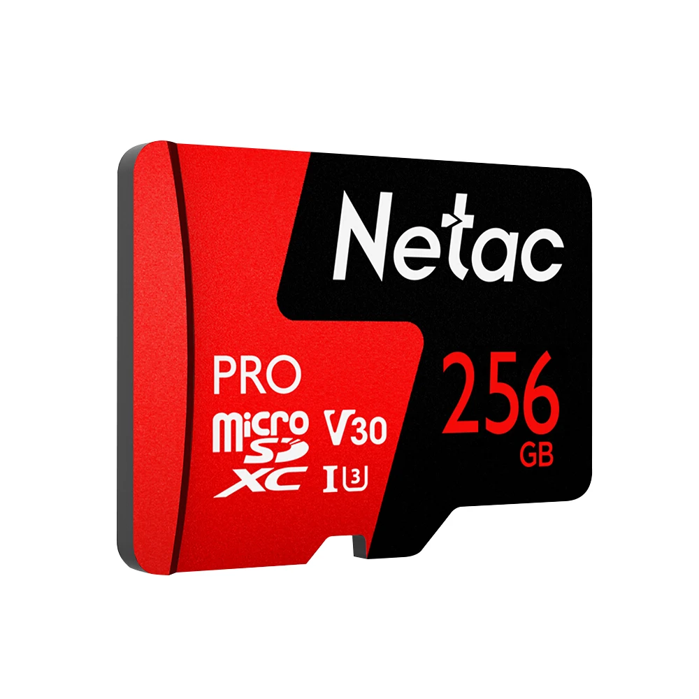 100% высококачественная карта памяти Netac 256 гб Pro Micro SDXC TF V30/UHS I U3 с высокой скоростью