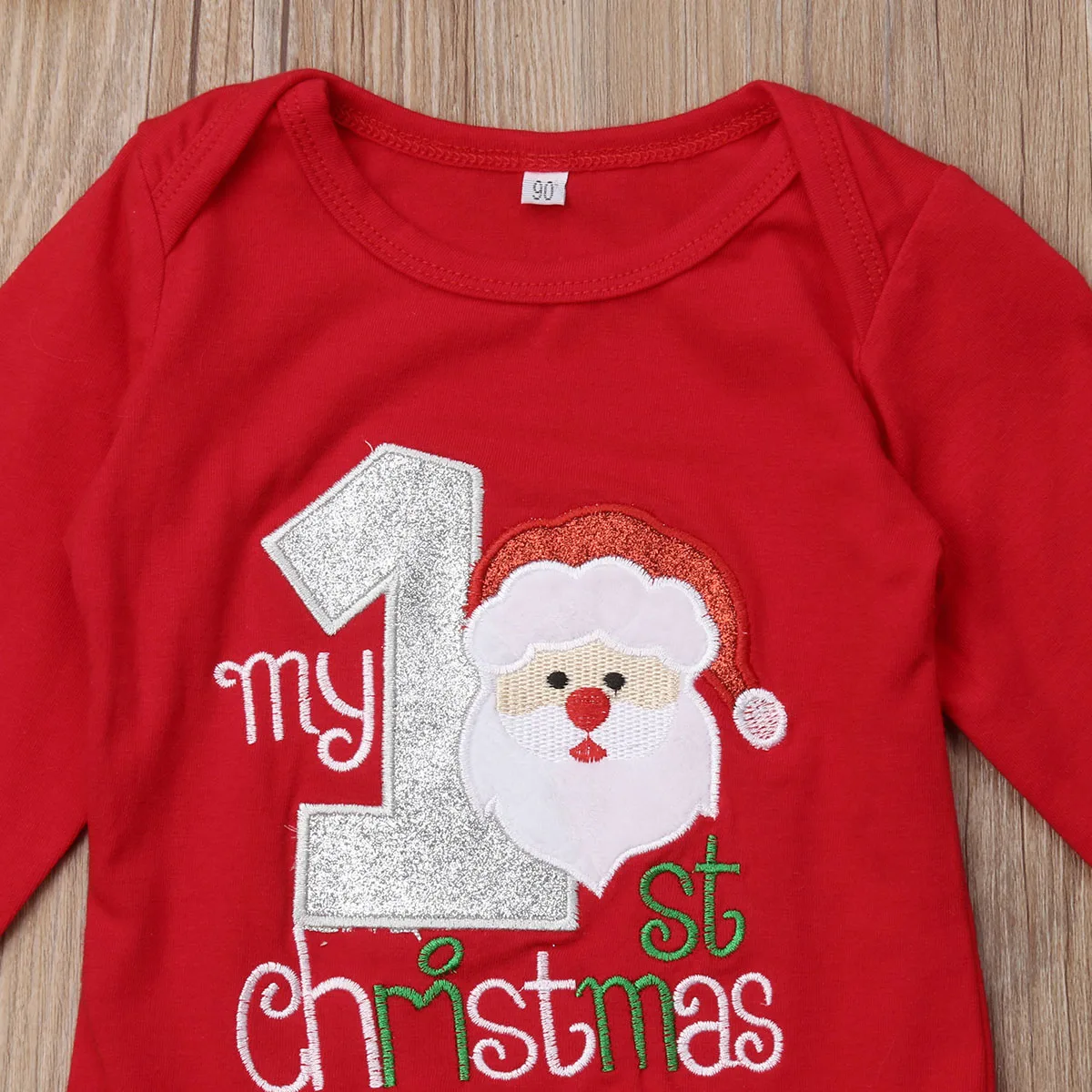 Citgeett Christmas Baby Boy Girl Warm Romper Striped Pants Santa Hat Outfits Set Red Xmas Autumn Winter Clothes | Детская одежда и