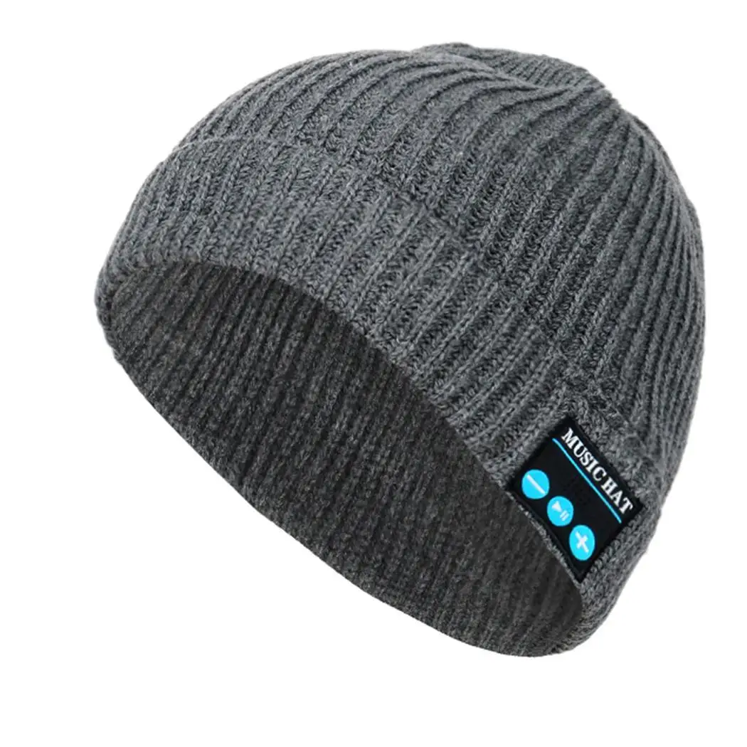 Унисекс мягкие теплые музыкальная Bluetooth шляпка трикотажные 1 м V4.2 шляпа 2 часа с 3 7