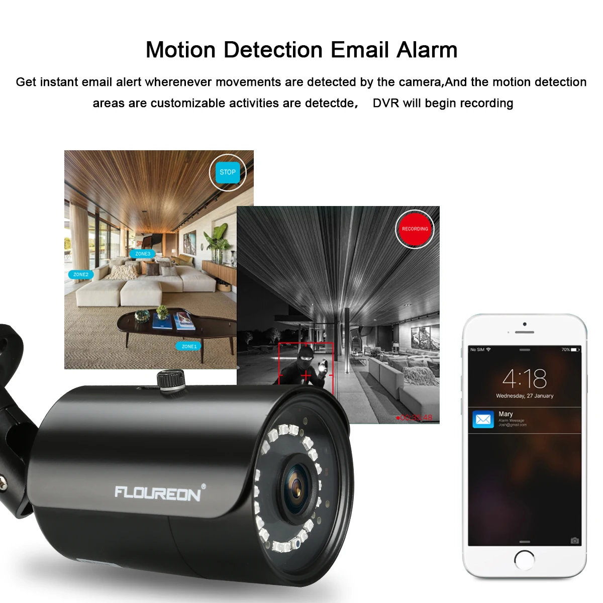 Floureon 8CH 1080 P AHD DVR + 4 шт. камера наружная 3000TVL 1 ТБ HDD CCTV ip система безопасности сетевое