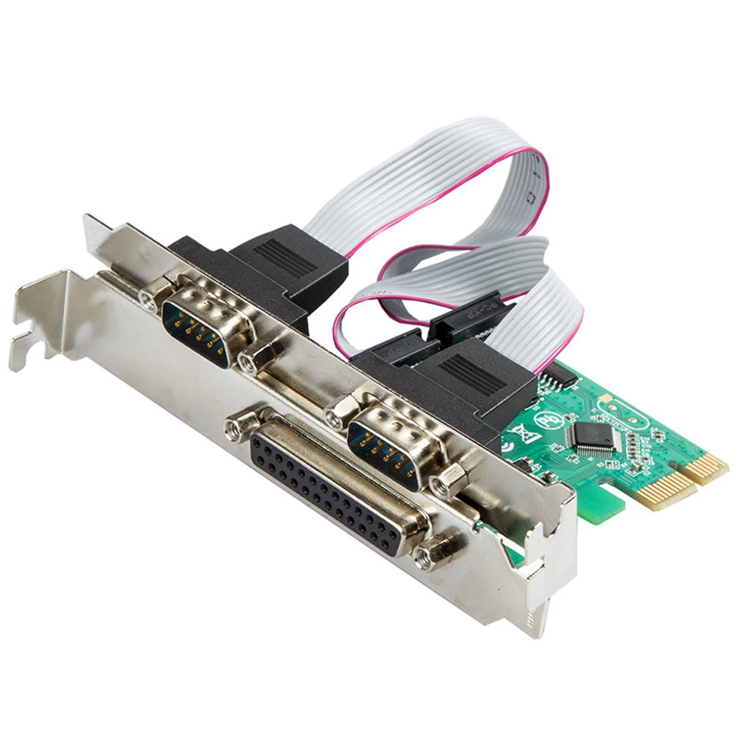 2 порта RS-232 последовательный порт + 1 DB25 принтер параллельный Pci-E Pci карта адаптер