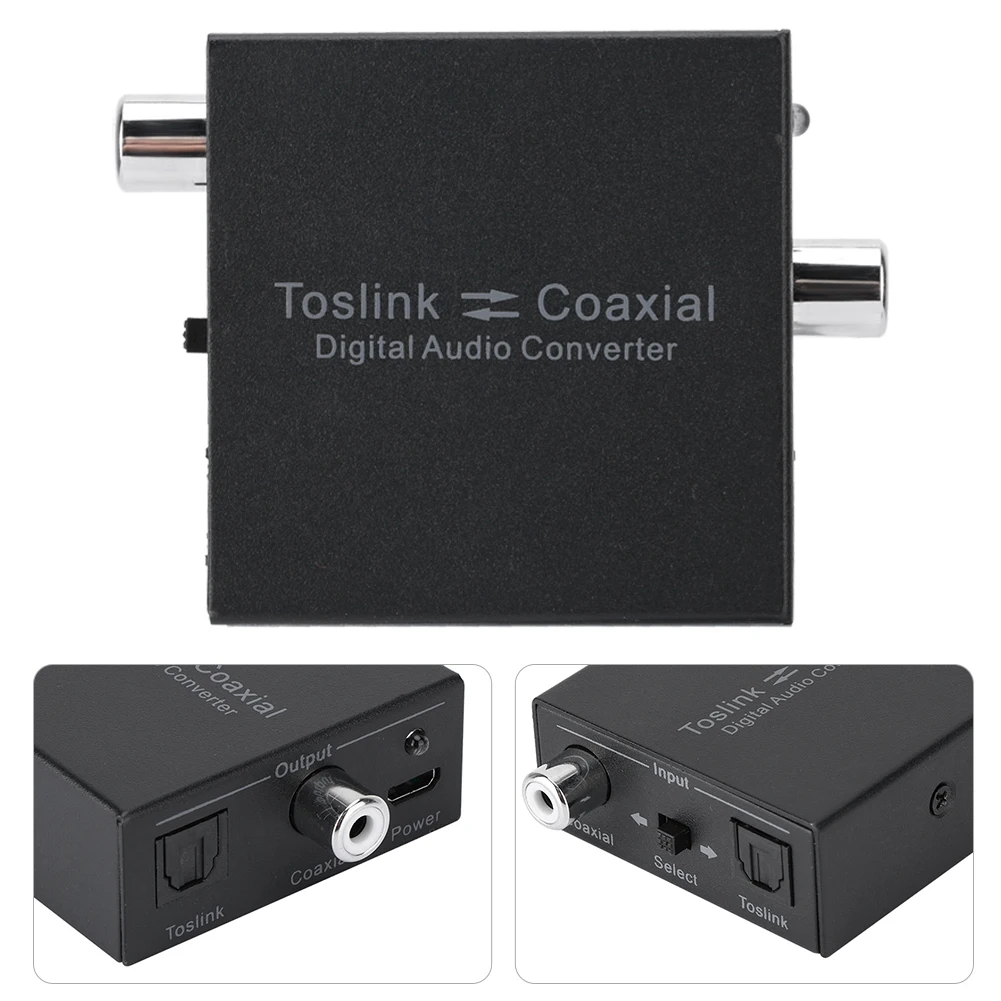Высокое качество 2 преобразования SPDIF цифровой аудио конвертер коаксиальный Toslink