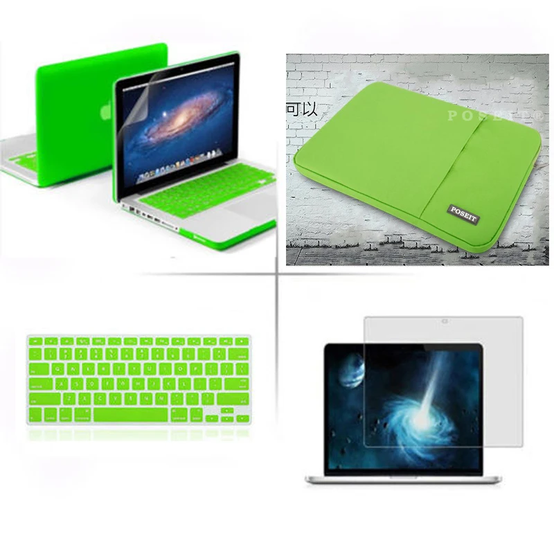 4 в 1 матовый жесткий чехол + сумка для ноутбука клавиатуры Apple Macbook Pro 13 дюймов с