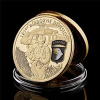 us army 101st airborne screaming eagles army military gold souvenir challenge coin collection
