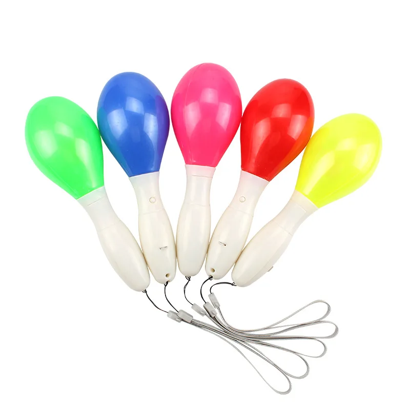 2 шт мигающий многоцветный светодиодный свет maracas неоновый сенсорный