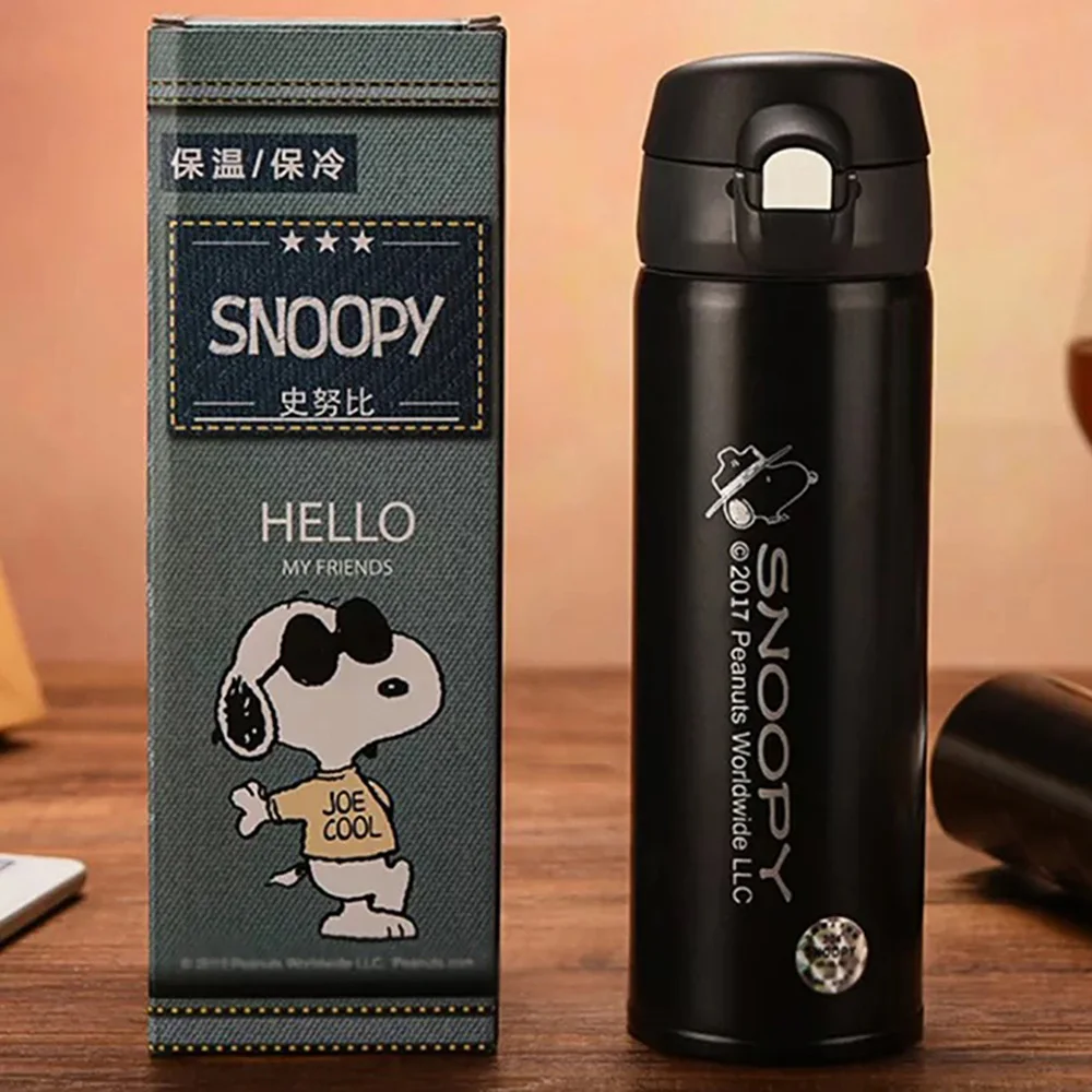 SNOOPY 450 мл Милая Вакуумная чашка с рисунком из мультфильма изоляционная