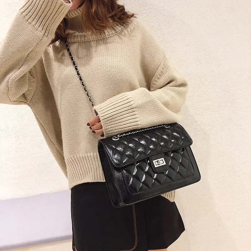 Роскошные сумки женские дизайнерские PU кожаные сумочки через плечо цепи на Bolsos