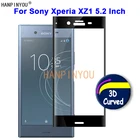 Защитная пленка для Sony Xperia XZ1  Dual F8341, 5,2 дюйма, твердость 9H 3D, полное покрытие, тонкое закаленное стекло