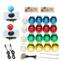 diy joystick arcade kits 2 players with 20 led arcade buttons 2 joysticks 2 usb encoder kit cables arcade game parts set
