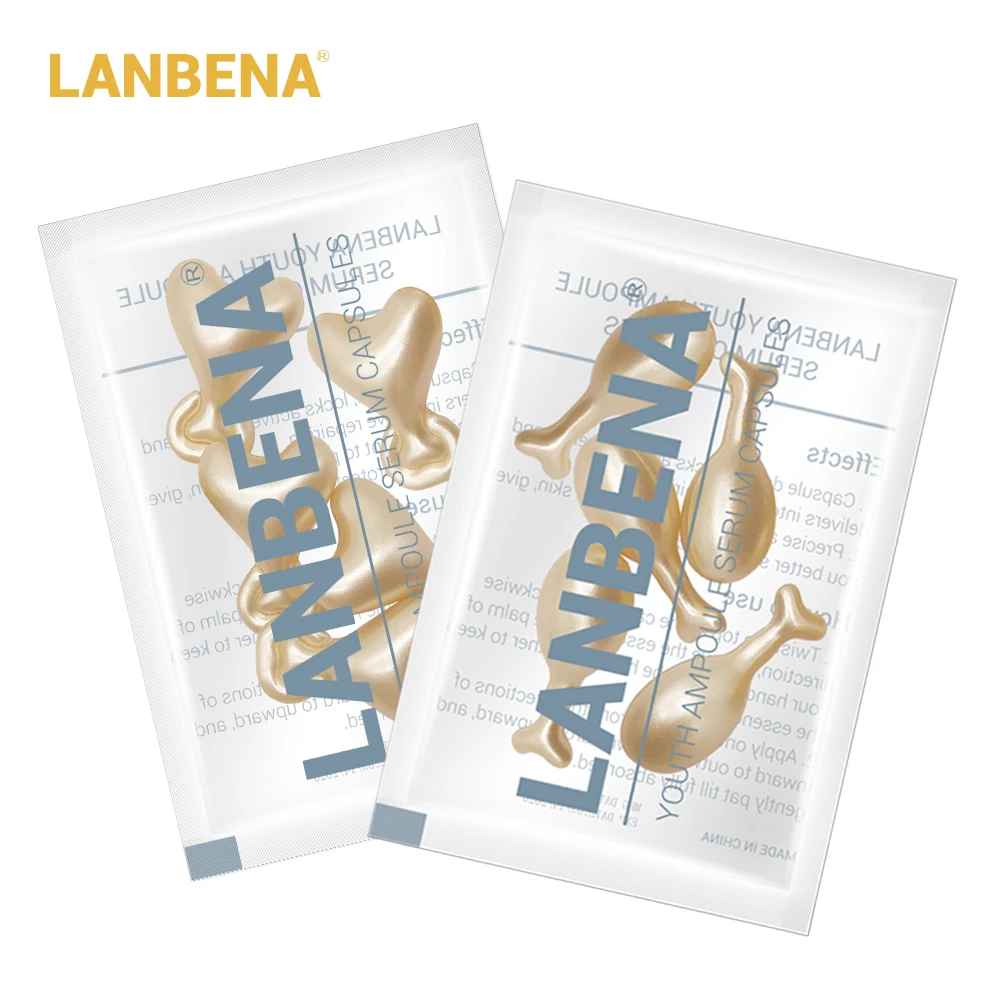 LANBENA 24 K Gold пептид морщин лица ампулы капсулы для крем против акне Сыворотка