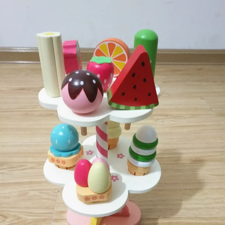 Подставка для мороженого с клубникой подставка деревянная Детская игровая