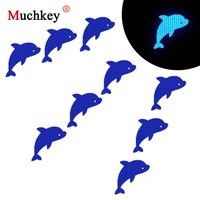 animal dolphin car sticker safety reflective warning stickers motorcycle diy decoration cartoon decals auto accessories 10pcs