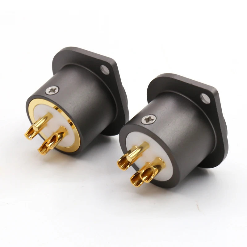 Viborg CM201 (G) CF201 1 шт. 3 PIN гнездо XLR разъем для микрофона Jack AMP Mic серебряное дно толстое