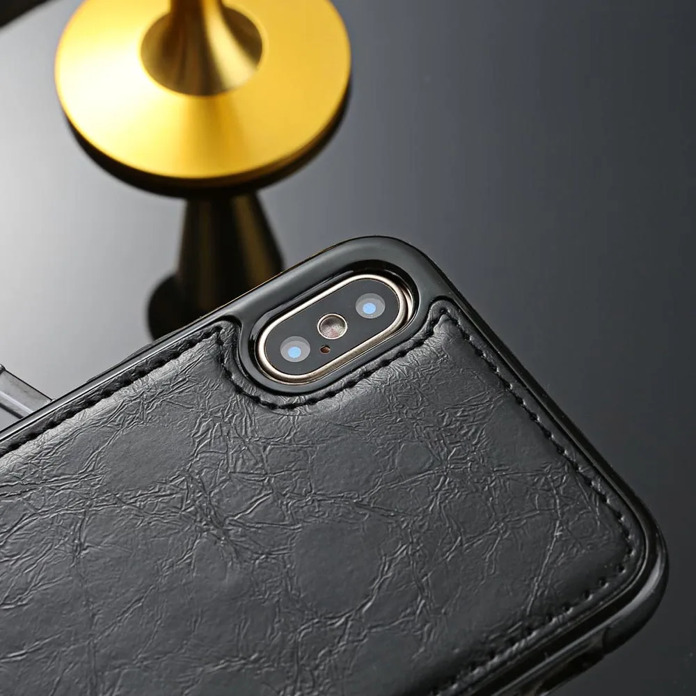 KISSCASE чехол из искусственной кожи с отделением для карт Samsung Galaxy S8 S9 PLUS S7 S6 edge