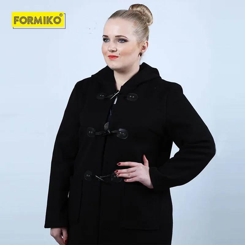 Formiko Новинка 2019 ветровка весна-осень 4XL. Женское повседневное пальто дафлкот с