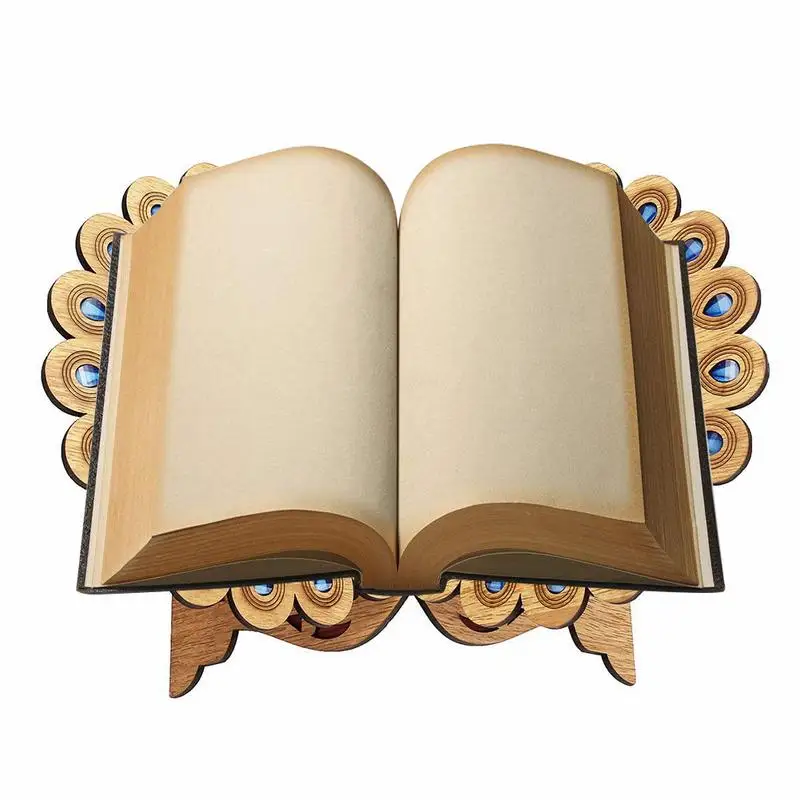 Quran Muslim Wooden Book Stand Holder Decorative Shelf Removable Ramadan Allah Islamic Gift Handmade Wood Decor |